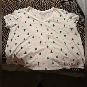 Old Navy Festive Tree Print Pj T-Shirt